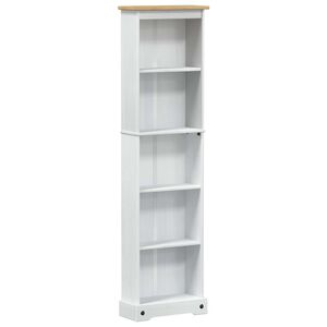 vidaXL Boekenkast 46 x 20 x 170 cm Massief grenenhout Wit