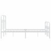 vidaXL Bedframe met hoofd- en voeteneinde metaal wit 120x200 cm
