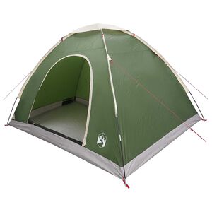 vidaXL Kamperen tent 4-persoons Groen 185T Polyester met PU coating