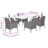 vidaXL 7-delige Tuinset met kussens poly rattan beige