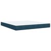 vidaXL Boxspring met matras fluweel donkerblauw 180x200 cm