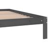 vidaXL Bedframe massief grenenhout grijs 200x200 cm