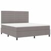 vidaXL Boxspringbed met matras met hoofdeinde Taupe 180 x 200 cm Stof