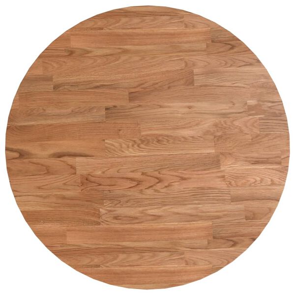 vidaXL Tafelblad rond &Oslash;40x1,5 cm bewerkt massief eikenhout lichtbruin