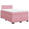vidaXL Boxspring met matras fluweel roze 120x190 cm