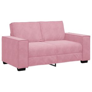 vidaXL Tweezitsbank 160x78x84 cm fluweel roze