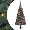 vidaXL Artificial Pre-lit Kerstboom met Ballenset Groen 120 cm PET