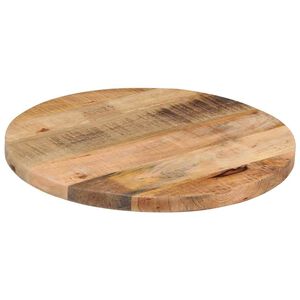 vidaXL Tafelblad rond &Oslash; 40x2,5 cm massief ruw mangohout