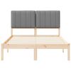 vidaXL Bedframe met Gevoerd Hoofdgedeelte Lichtgrijs 120 x 190 cm