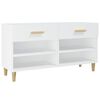 vidaXL Schoenenkast 102x35x55 cm bewerkt hout wit