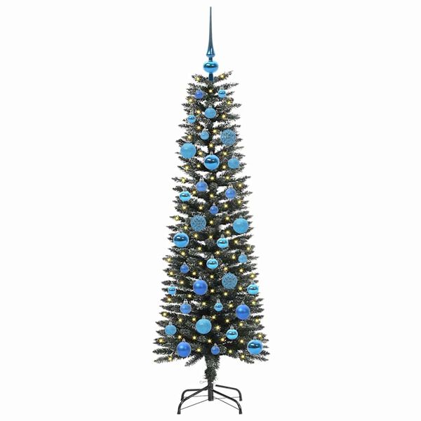 vidaXL Kunstkerstboom met 150 LED Groen 150 cm PVC en Plastic en Staal