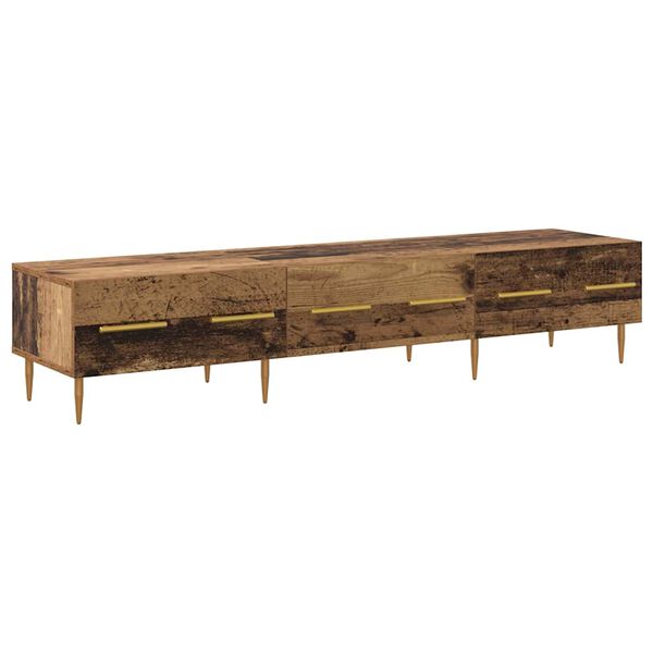 vidaXL TV-kast met lade Oud Hout 150 x 36 x 30 cm Bewerkt hout