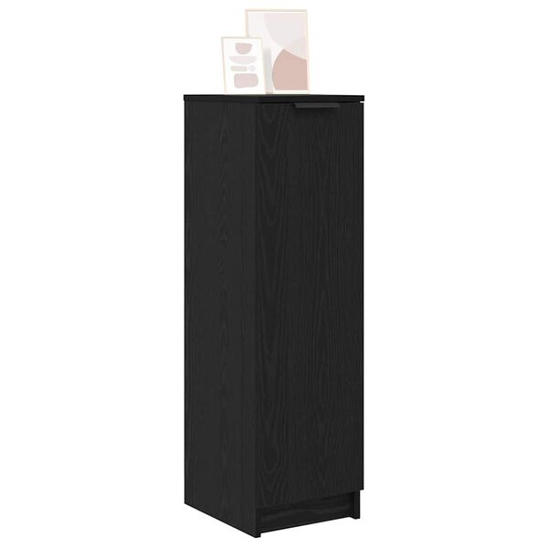 vidaXL Schoenenkast Zwart Eiken 29,5 x 35 x 101 cm Bewerkt hout