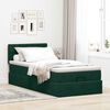 vidaXL Ottoman bed met matras 100x200 cm fluweel donkergroen