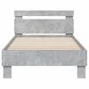 vidaXL Bedframe met hoofdeinde bewerkt hout betongrijs 90x200 cm