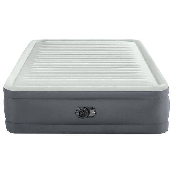 Intex Luchtbed PremAire Queen Size 152x203x46 cm wit en grijs