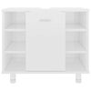 vidaXL Badkamerkast 60x32x53,5 cm bewerkt hout hoogglans wit