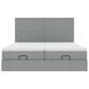 vidaXL Ottoman bed met matrassen 200x200cm stof lichtgrijs