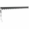 vidaXL Luifel automatisch uitschuifbaar 4x3 m antracietkleurig