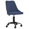 vidaXL Eetkamerstoelen draaibaar 6 st stof blauw