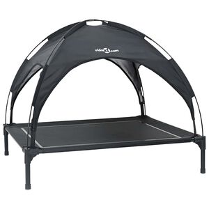 vidaXL Hondenbed 104 x 86 x 84,5 cm Staal Zwart