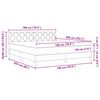 vidaXL Boxspringbed met matras met matras Blauw 180 x 200 cm Stof