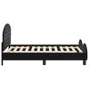 vidaXL Bedframe voor kinderen met hoofdbord Zwart 80 x 160 cm Fluweel