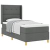 vidaXL Boxspringbed met matras Donkergrijs 100 x 200 cm Stof