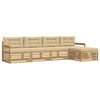 vidaXL Buiten bankenset 5 st Wit en Beige Polyester