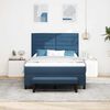 vidaXL Boxspringbed met matras met hoofdeinde Blauw 140 x 190 cm Stof