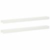 vidaXL Afdekprofiel voor tuinafboording 2 st 100 x 10 x 5 cm Staal Wit