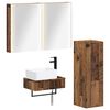 vidaXL Badkamermeubelset 4 st Oud hout Bewerkt hout en glas