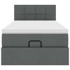 vidaXL Ottoman bed met matras en LED's 90x190cm stof donkergrijs