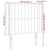vidaXL Hoofdbord met randen 103x16x118/128 cm stof blauw