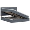 vidaXL Opslag bed met matras Donkergrijs 160 x 200 cm Fluweel