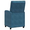 vidaXL Dining Stoelen met Wielen 2 pcs Blauw 58 x 67 x 97 cm Fluweel