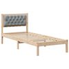 vidaXL Bedframe Lichtgrijs 80 x 200 cm Massief grenenhout