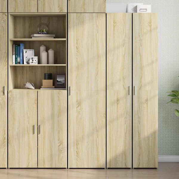 vidaXL Hoge kast 45x42,5x185 cm bewerkt hout sonoma eikenkleurig