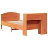 vidaXL Bed met boekenkast zonder matras grenenhout wasbruin 100x200 cm