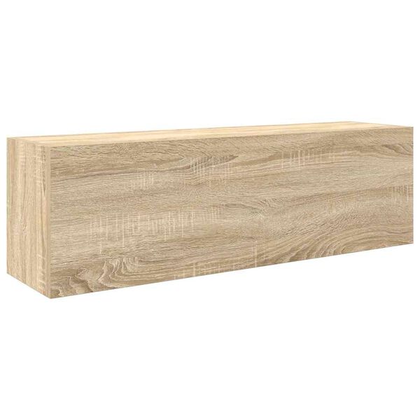 vidaXL Badkamerwandkast 100x25x30 cm bewerkt hout sonoma eikenkleurig