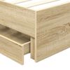 vidaXL Bedframe met lade Sonoma Eiken 100 x 200 cm Geconstrueerd hout
