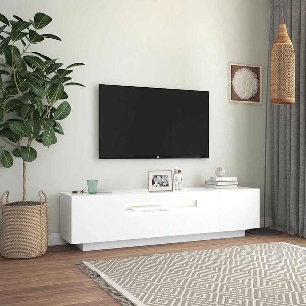 vidaXL Tv-meubel met LED-verlichting 160x35x40 cm wit