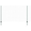 vidaXL Euro-hek met palen 10 x 1,4 m PVC-Coated Staal Groen Mesh