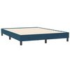 vidaXL Boxspring met matras fluweel donkerblauw 160x210 cm