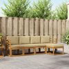vidaXL Buiten bankenset 5 pcs Natuurlijk en Beige Massief Acaciahout