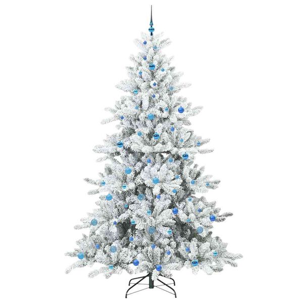vidaXL Kunstmatige Inklapbare Kerstboom Wit 240 cm PVC en staal