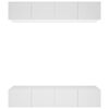 vidaXL Tv-meubels 4 st 80x30x30 cm bewerkt hout wit
