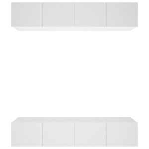 vidaXL Tv-meubels 4 st 80x30x30 cm bewerkt hout wit