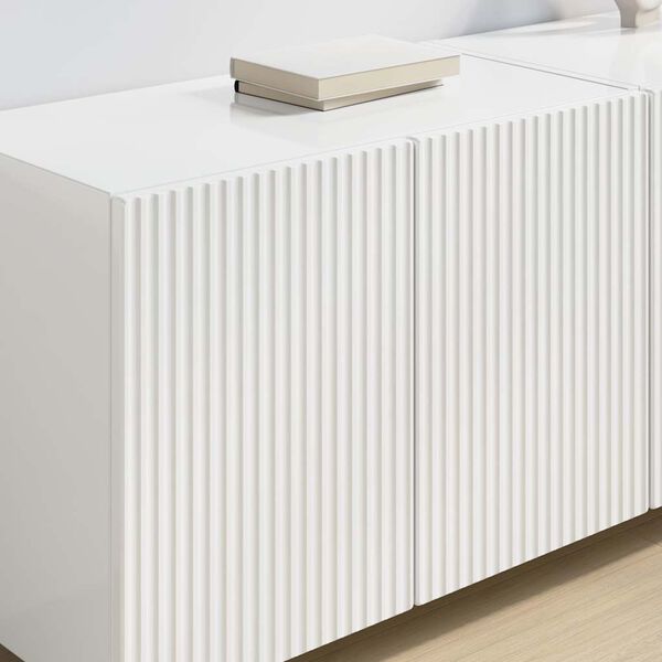 vidaXL TV-wandkast Hoogglans wit 59,5 x 31 x 40 cm Bewerkt hout