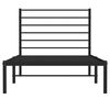 vidaXL Bedframe met hoofdbord metaal zwart 75x190 cm